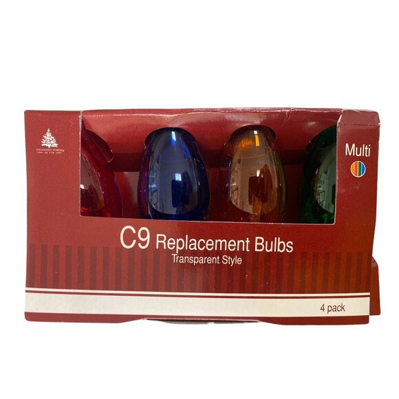 C9 Replacement Bulbs Transparent Multi-Color 4-Pack - Picture 1 of 5